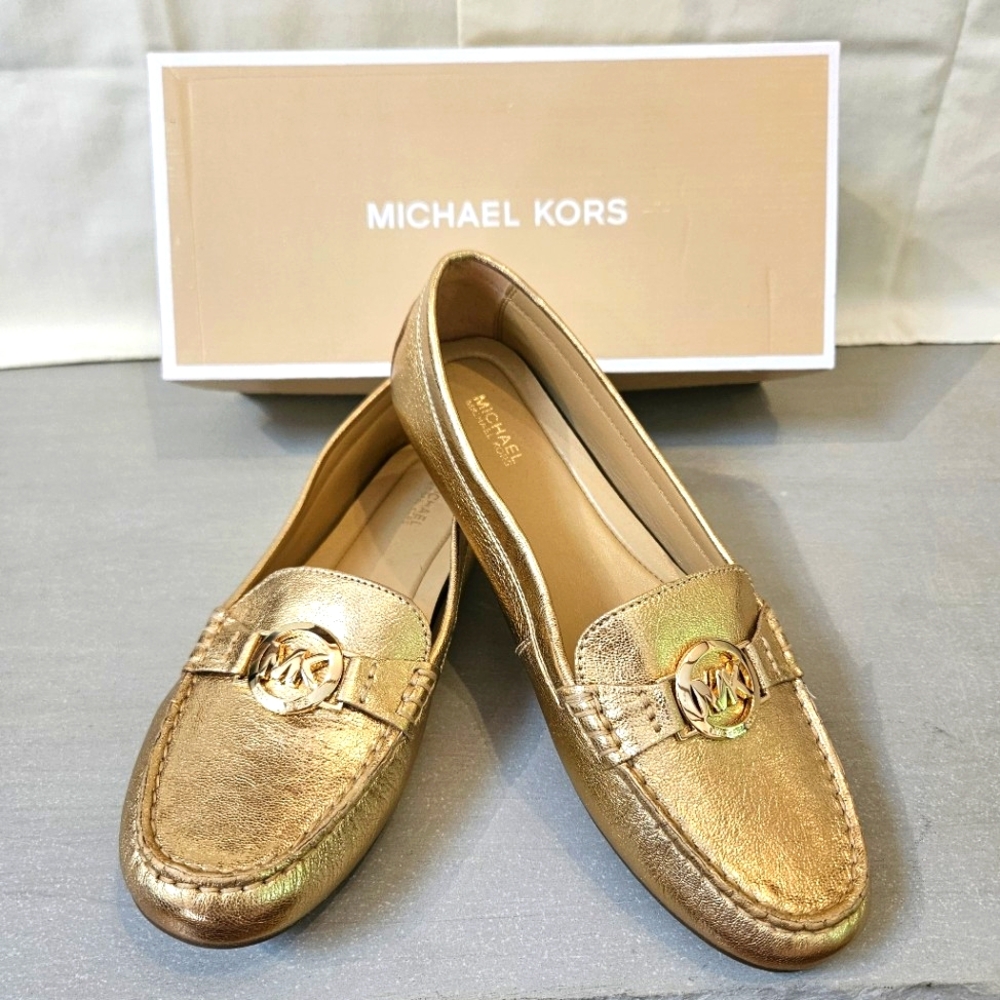 Michael Kors Fulton Metallic Gold Moccasin